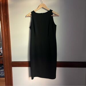 Jones New York Black Sleeveless Sheath Career Dress sz 4